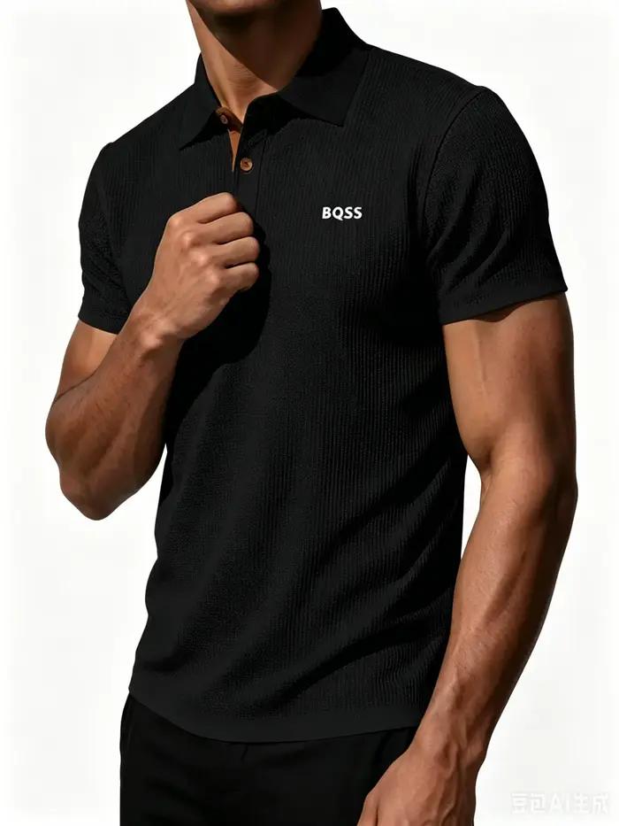 Polo en tricot gaufré Prana pour hommes, décontracté et respirant, adapté pour le golf, le sport et le quotidien