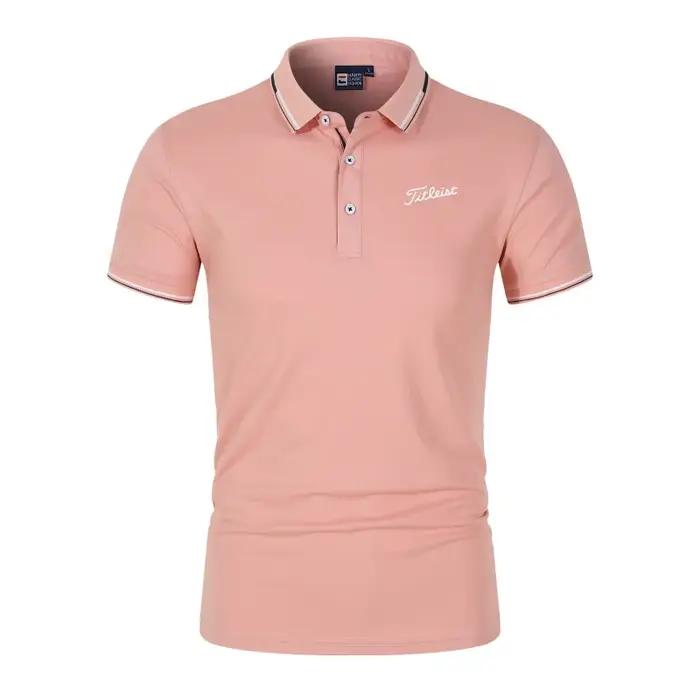 Polo décontracté uni à manches courtes pour homme 2026 – T-shirt d'été tendance