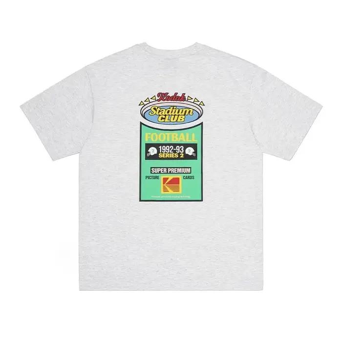T-shirt d'été polyvalent pour hommes, 100% coton, imprimé sur film de marque Kodak, haut décontracté