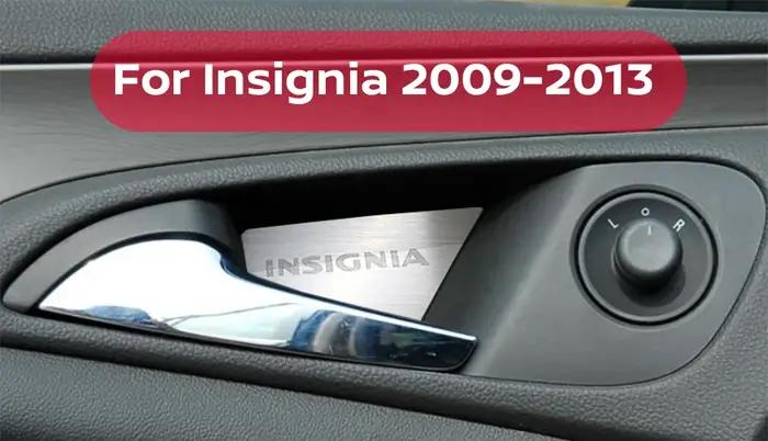 Accessoires de Voiture en Métal Argent Intérieur Poignées de Porte Capuchon Revêtement d'Habillage Autocollants pour Opel Insignia Occasions Spéciales