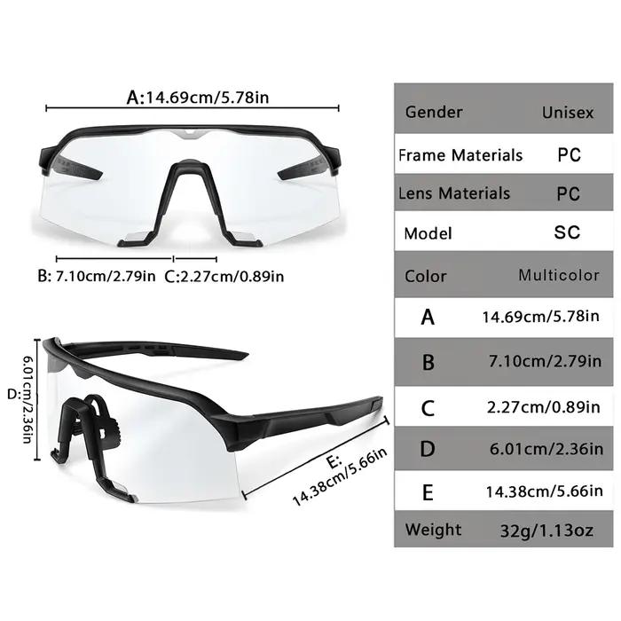 Lunettes de soleil photochromiques pour hommes et femmes, en plein air, vtt, vélo, cyclisme, course