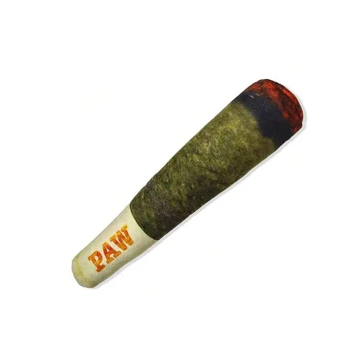 Jouet en forme de cigare pour chiens, peluche grinçante en polaire, blanc ou vert, jouet à mâcher pour chiots et chiens moyens, occasion spéciale pour votre animal de compagnon