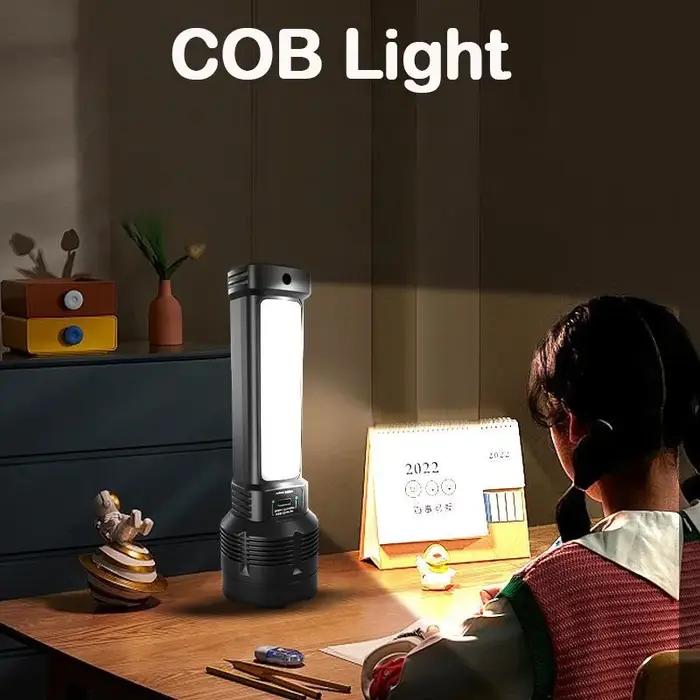 Lampe de poche LED solaire multifonction, torche tactique à très longue portée, lampe d'urgence sola