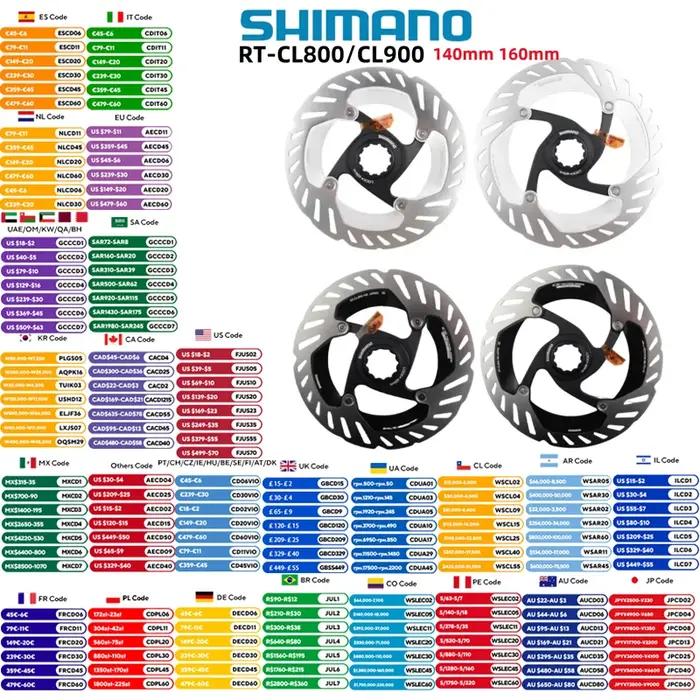 Shimano RT-CL800 RT-CL900 Frein Rotor CENTER LOCK ICE TECHNOLOGIES complétant EZA 140mm 160mm corde TEGRA XTR DHatch-ACE