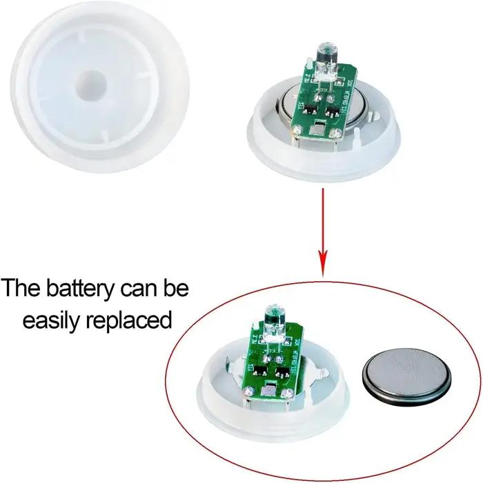 2-48 pièces bougie chauffe-plat LED flottante Flicke bougie LED électronique alimentée par batterie