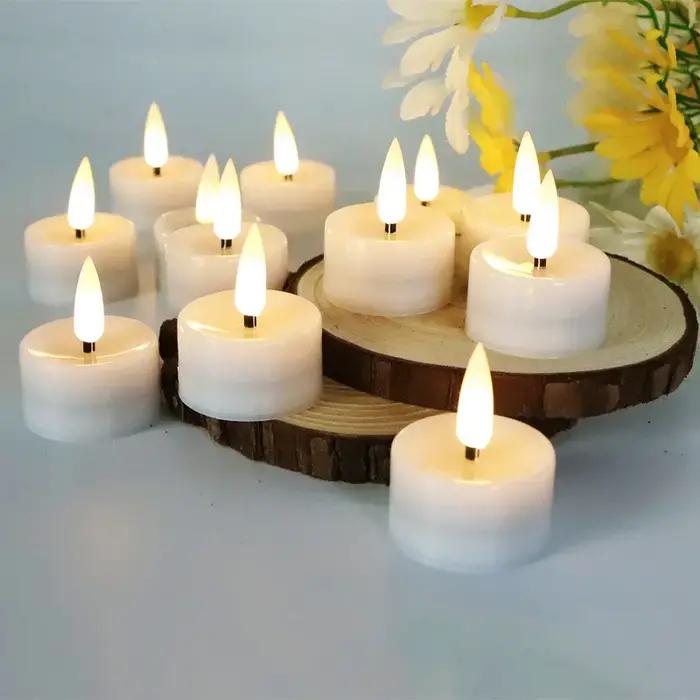 Bougie LED électronique scintillante sans flamme, lampes de décoration, batterie, 62 lumières cligno