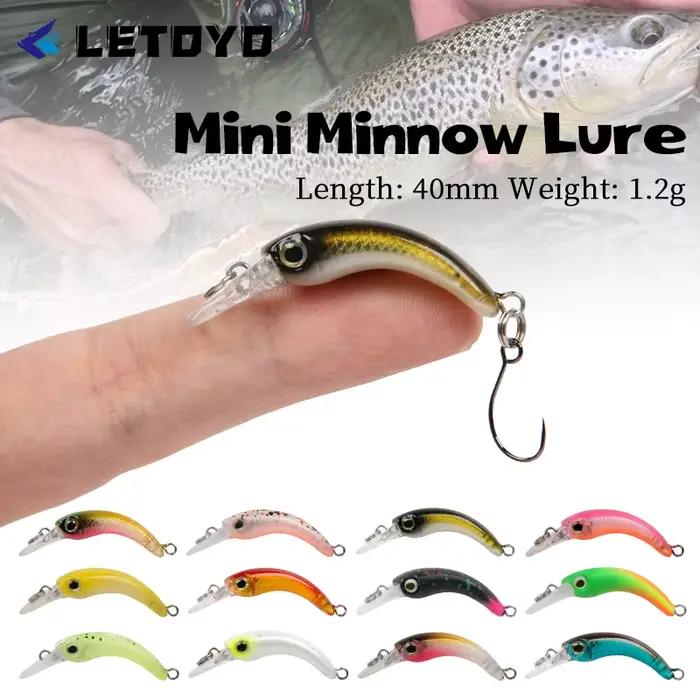 Leurre truite miniature LETOYO 1.2g flottant minnow - Leurres durs micro pour perche bar et ombre