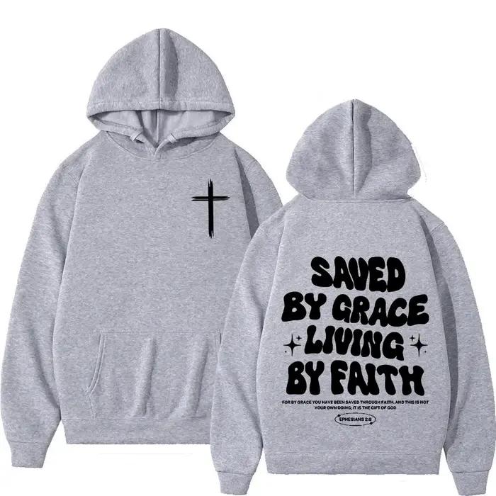 Christian Jesus Bible Verse Hoodies Men Women Clothing Fashion Harajuku Vintage Hooded Sweatshirts Casual Hip Hop Tracksuit Y2K