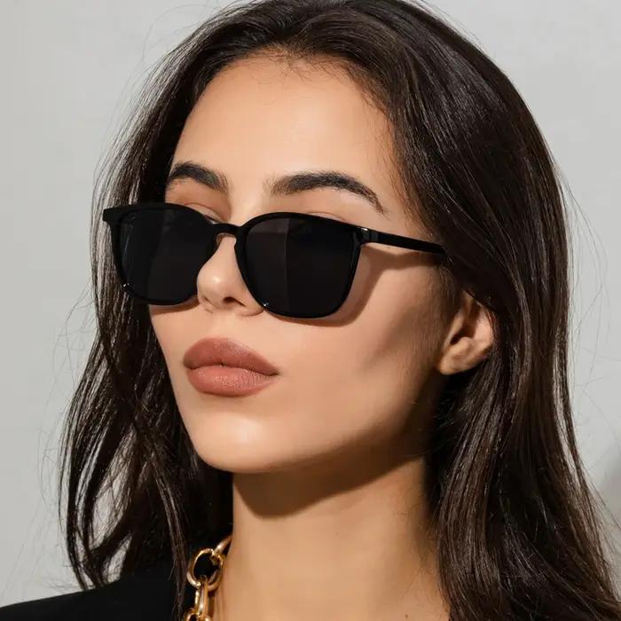 Lunettes de soleil carrées pour hommes et femmes, monture rectangulaire, Oculos Y2K rétro dégradé Hi
