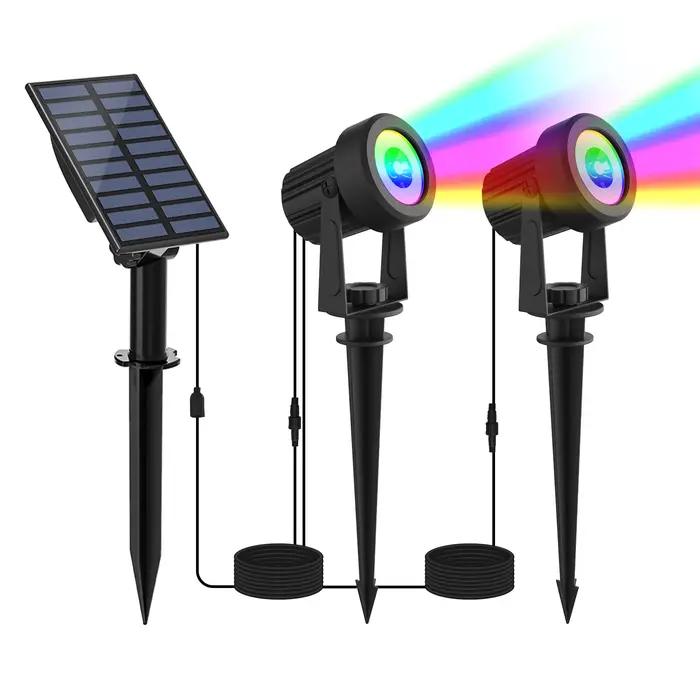 1/2/4/6 lumières RGB projecteur solaire IP65 étanche lumière