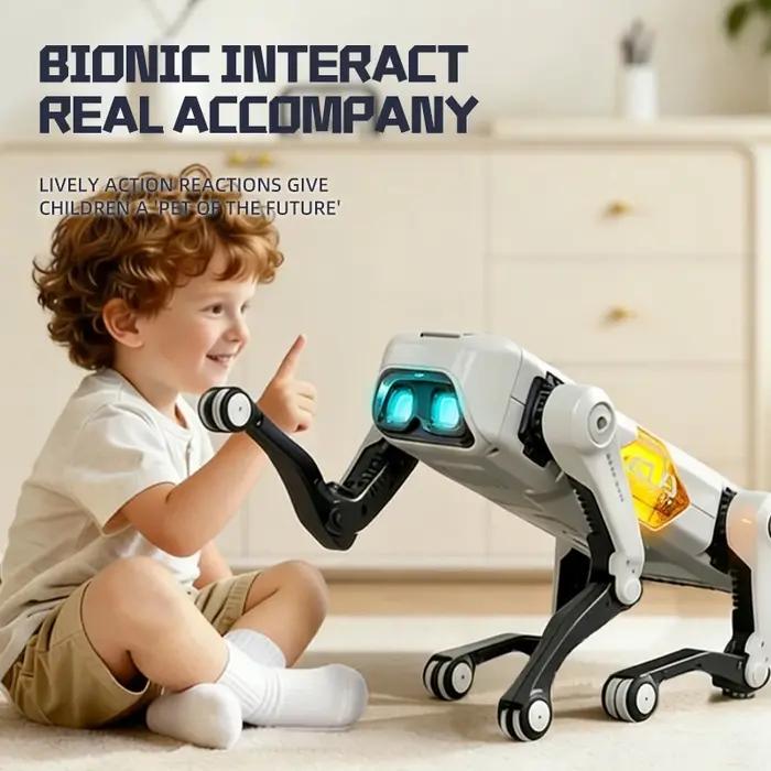 Chien robot intelligent RC électrique, chien mécanique multifonctionnel RC, jouet éducatif, jouet robot intelligent bionique, cadeau
