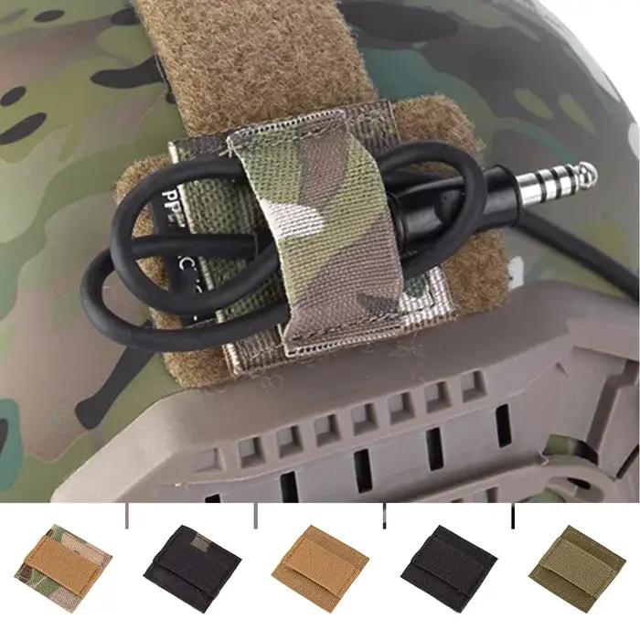 Organisateur câbles élastique avec velcro pour casque, rangement fils micro et chargeur équipement chasse