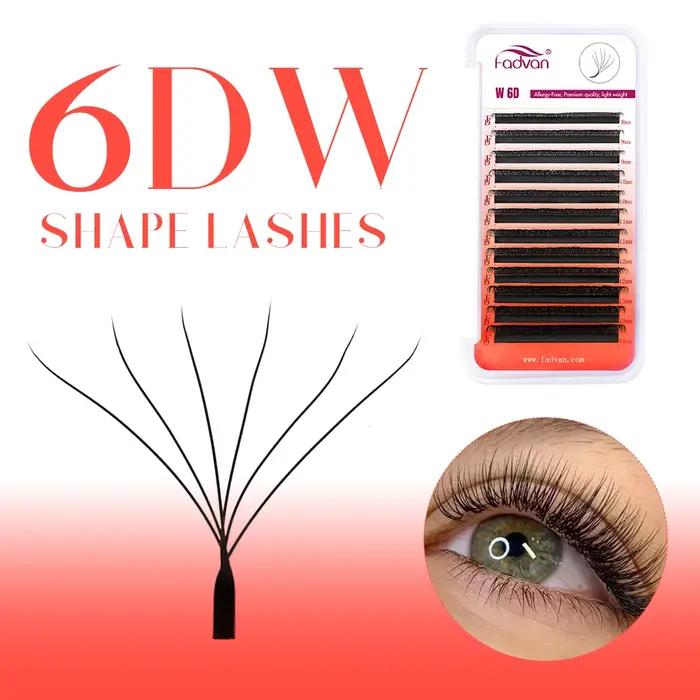 FADVAN 10 pièces Extensions de cils en forme de W YY/3D/4D/5D 0