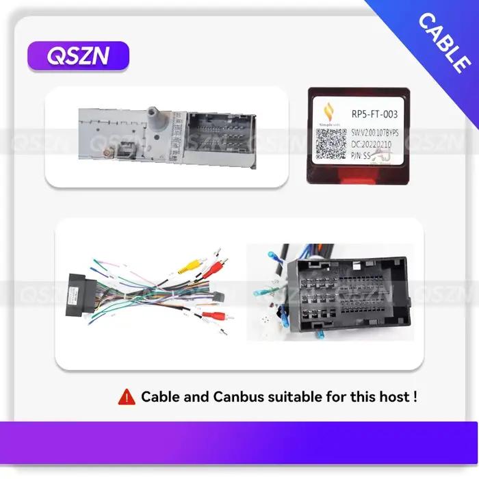 QSZN DVD Canbus Box FT-SS-05/RP5-FT-003 pour FIAT 500X/ EGEA/TIPO/Strada/UNO/TORO Android 2 din câbl