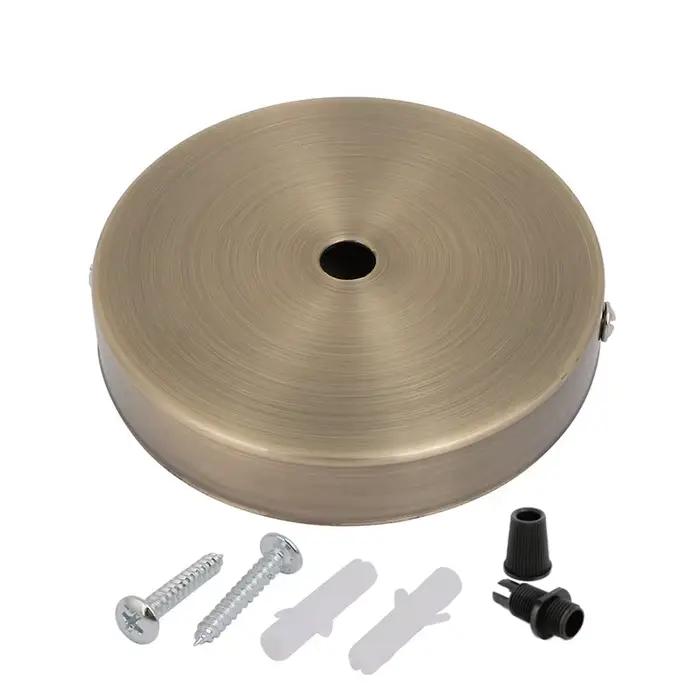 Rose de plafond en métal pour luminaire suspendu D100, plaque de plafond Vintage pour lustre, bricol