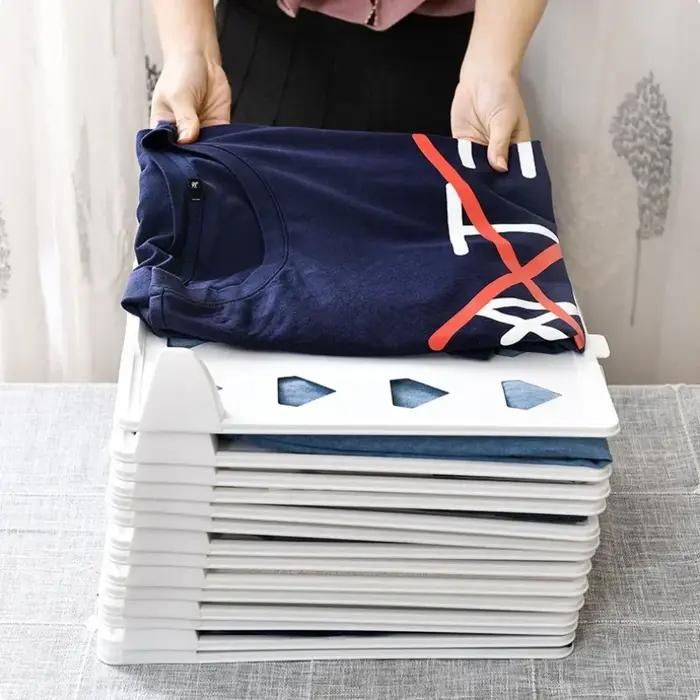 Tiroirs de rangement empilables pour vêtements pliants en plastique PP, rangement de chemises et t-shirts, organisation de garde-robe, rangement de vêtements pliants et pliantes, armoire, stockage et organisation de vêtements pliants