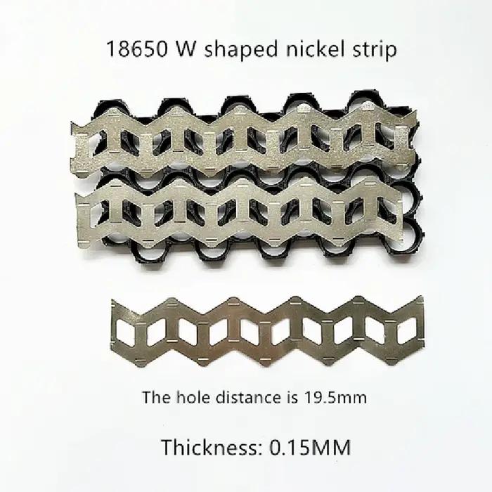 Plaque de connexion de batterie au lithium, plaque de dégradsoudée à 18650, bande d'acier nickelée s