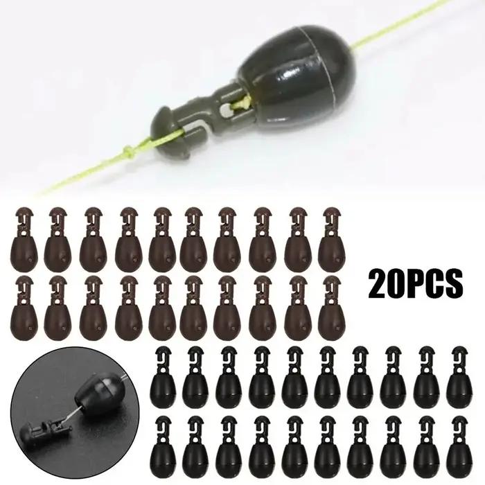 Perles à changement rapide, 20 pièces/ensemble, terminal de pêche à la carpe, outils d'alimentation,