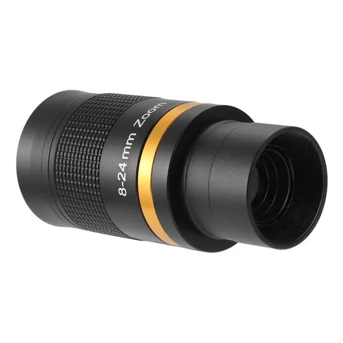 Accessoire télescope oculaire zoom 8-24mm métal continu - Lentille verre optique film vert large bande manuel