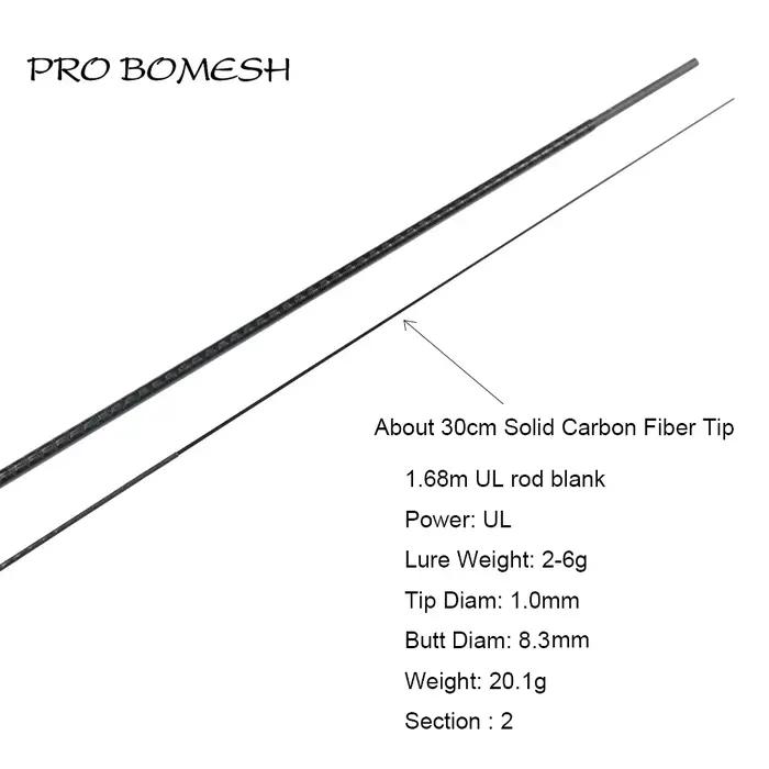 Canne à leurre en fibre de carbone Pro Bomesh UL/L pour pêche en eau douce et marine occasions spéciales