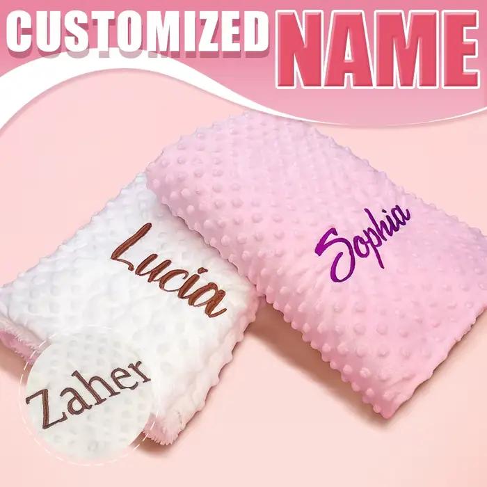 Couverture de bébé en peluche douce personnalisée avec nom