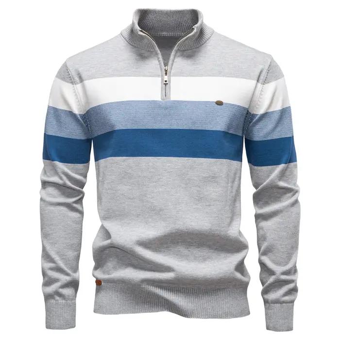 AIOPESON hommes Patchwork pull