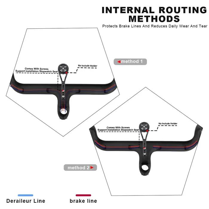 Nouveauté RXL SL guidon de route en carbone intégré OD2 1-1/4 "~ 1-1/8" vélo de course poignée en ca
