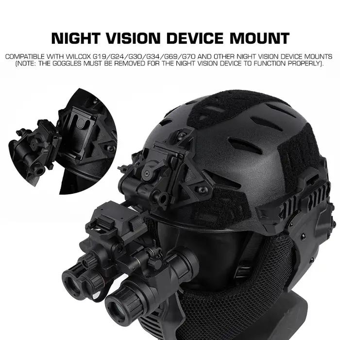 Casque tactique Wendy 3.0 avec protection faciale intégrale - Idéal chasse et airsoft