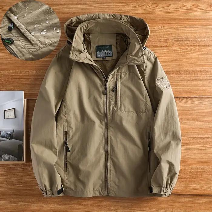 Veste militaire imperméable coupe-vent polyester pour hommes randonnée escalade printemps automne avec capuche grandes taillesOptionsResolverOptions
