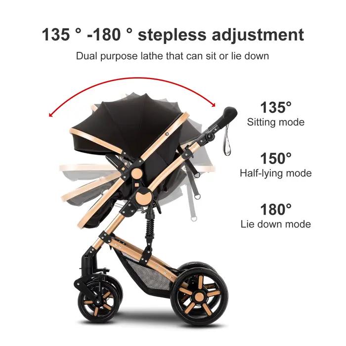 Poussette bébé multifonction 3 en 1 avec siège auto et panier de couchage landau bébé poussette légè
