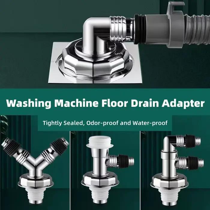 Joint de vidange de sol en plastique chromé pour machine à laver et lave-vaisselle, antiparasite, drain de sol, adaptateur de tuyau universel pour salle de bain, disponible en plusieurs couleurs