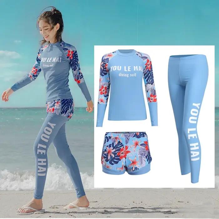 Rashguard imprimé à manches longues pour femmes