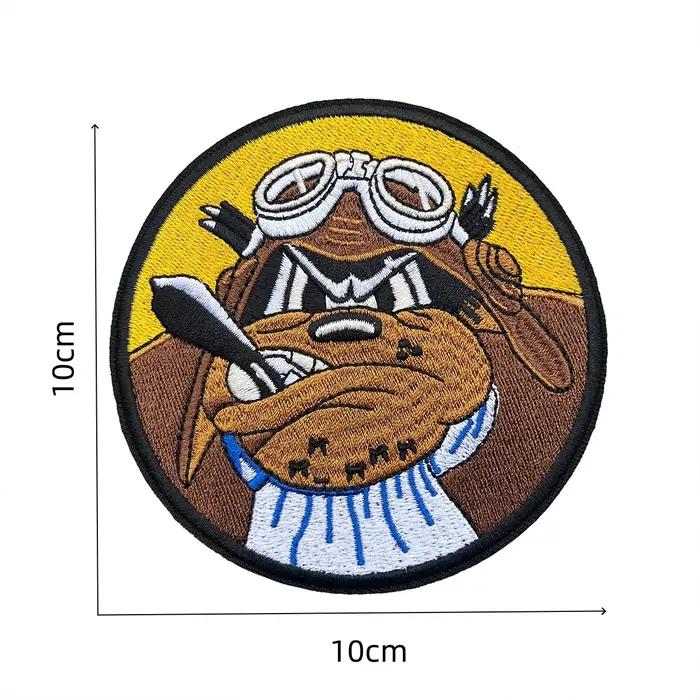 Badges à boucle auto-agrippante personnalisables avec logo de marque, motifs Ours Russe et Patchs Chien Américain, autocollants décoratifs pour vêtements