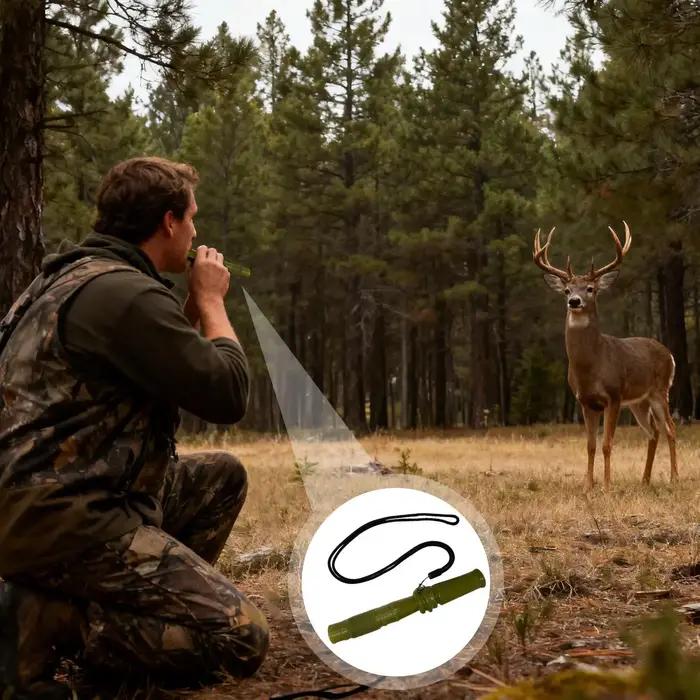 Tube grunt portable réglable pour cerfs - équipement de chasse réaliste pour sport