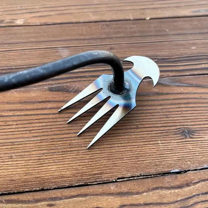 Artefact de désherbage à houe, outils de démarrage et de désherbage, râteau à houe de jardinage, outil agricole en acier au manganèse, petite houe, ameublissement du sol a