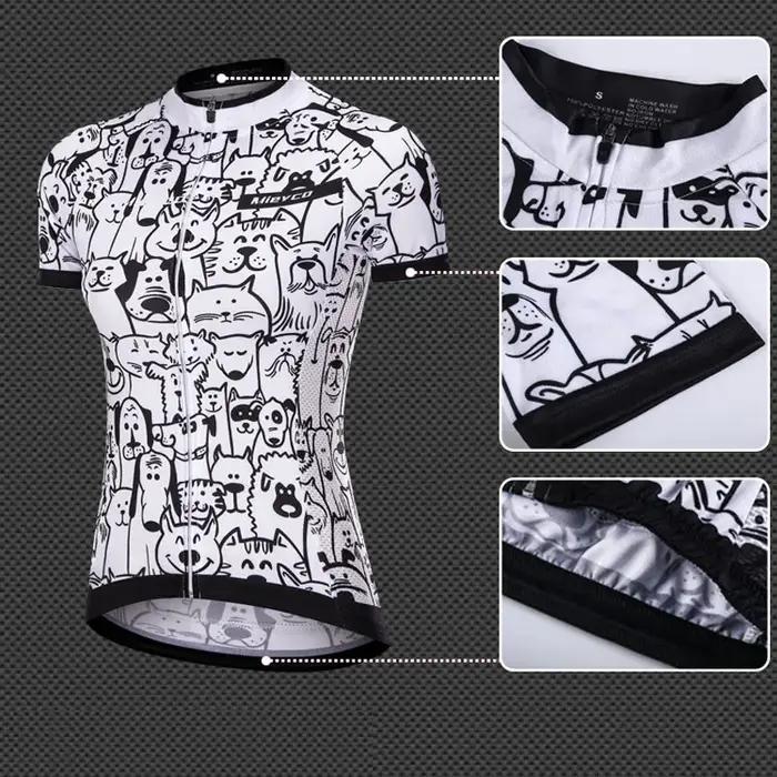 Maillot de cyclisme pour femme printemps été automne respirant séchage rapide anti-pilling avec poches arrière tricoté polyester lycra ajustement confortable sportif