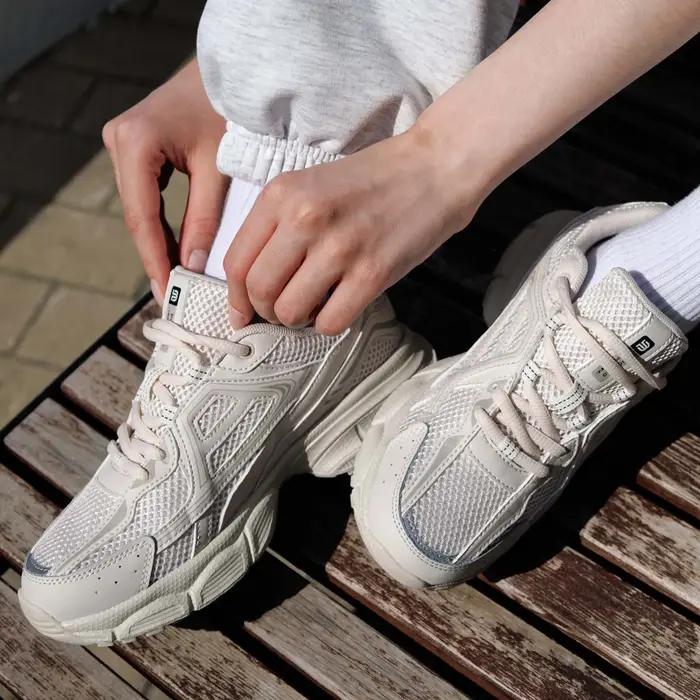 Baasploa-Chaussures de Course Rétro pour Femme, en Maille, à Lacets, de dehors, de Jogging, Décontra