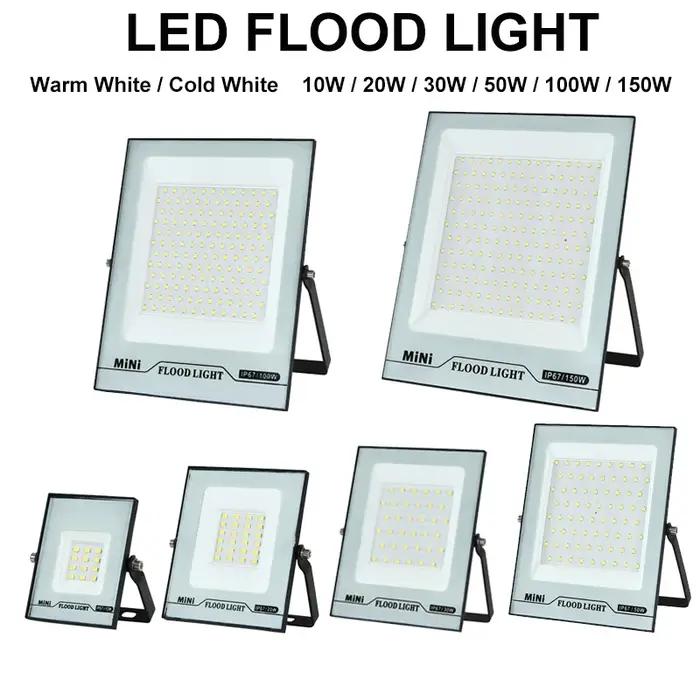 Éclairage LED 10W 20W 30W 50W 100W 150W haute luminosité IP66 étanche Mini projecteur extérieur port