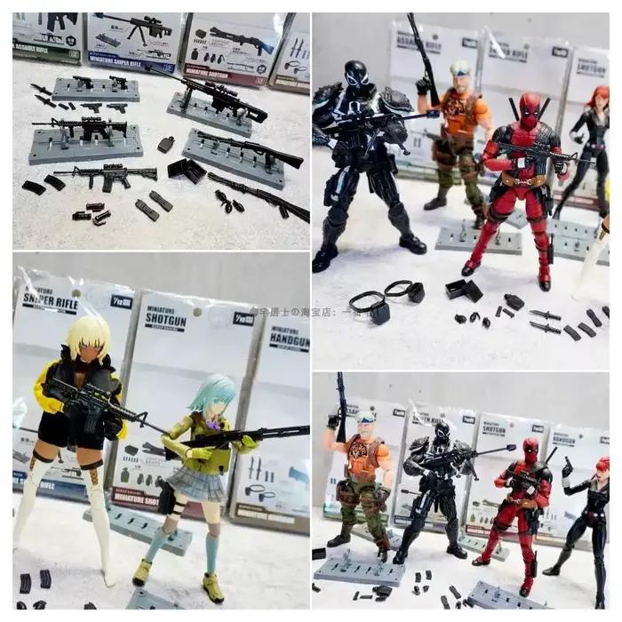 YAMADA Miniature 1/12 Scale Weapons Library Model Mini Gun M4 Toy Accessories Bracket for 6in Soldier Action Figure Body