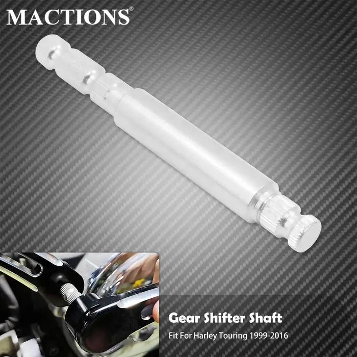 Hurccyle-Manette de vitesse intérieure en acier argenté, arbre de levier pour Harley Touring Road Ki