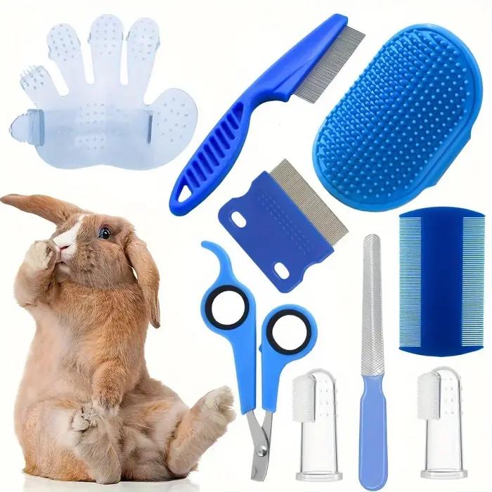 Ensemble de toilettage pour chiens 9 pièces avec peigne à puces, coupe-ongles et brosse de douche pour un soin optimal de votre animal de compagnie occasions spéciales