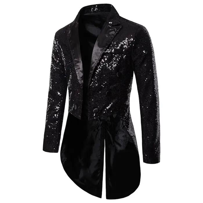 Manteau de luxe à paillettes brillantes pour hommes