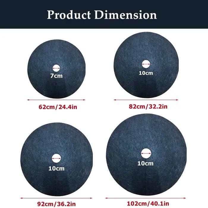 Anneau de paillis d'arbre Non tissé Super Large, 3 pièces, 62cm-122cm, barrière de désherbage, tapis