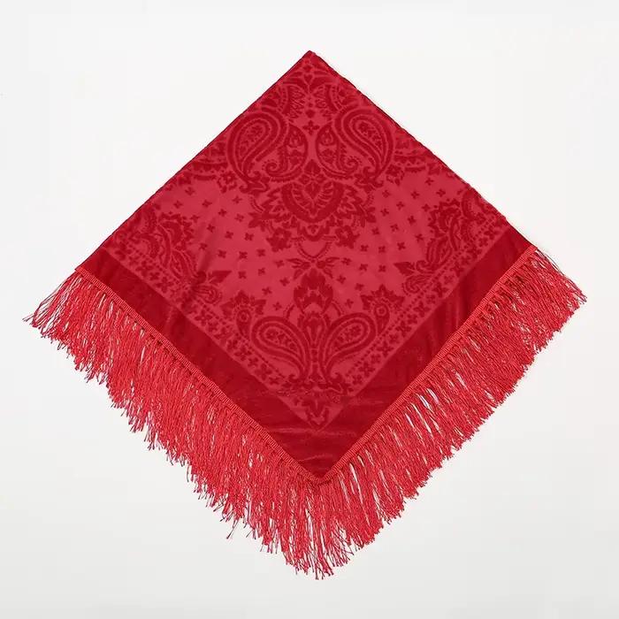 2024 nouveau 39 pouces polyvalent femmes coupe fleur Bufanda dégradé fleur foulard en soie printemps