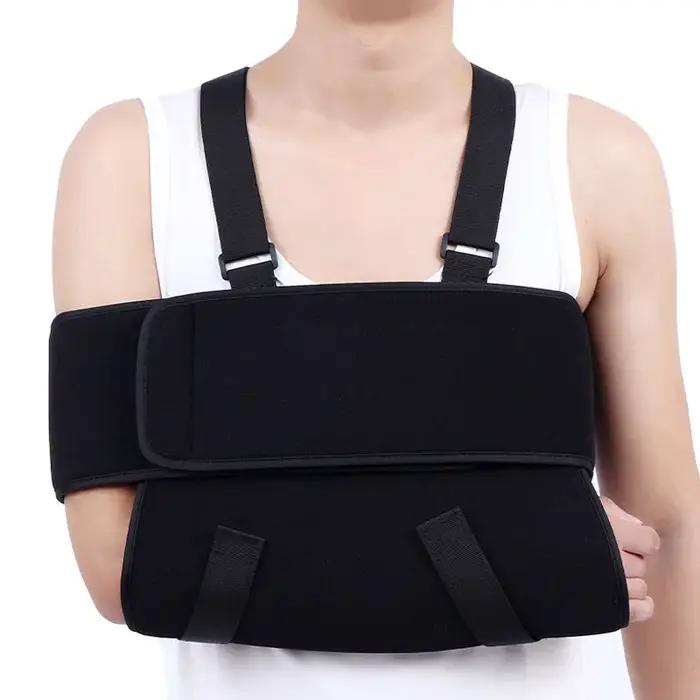 Attelle de bras support de coude écharpe d'épaule immobilisation sangle de bras fracturée cassée blessure entorse soulagement douleur rose rouge violet
