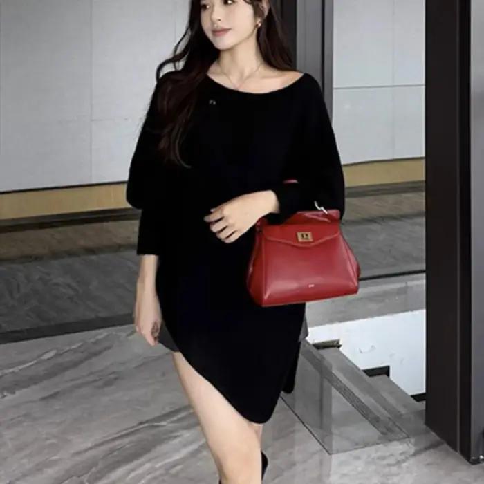 Sac à bandoulière en cuir tressé pour femme, style luxueux, sac à bandoulière décontracté, sac à mai