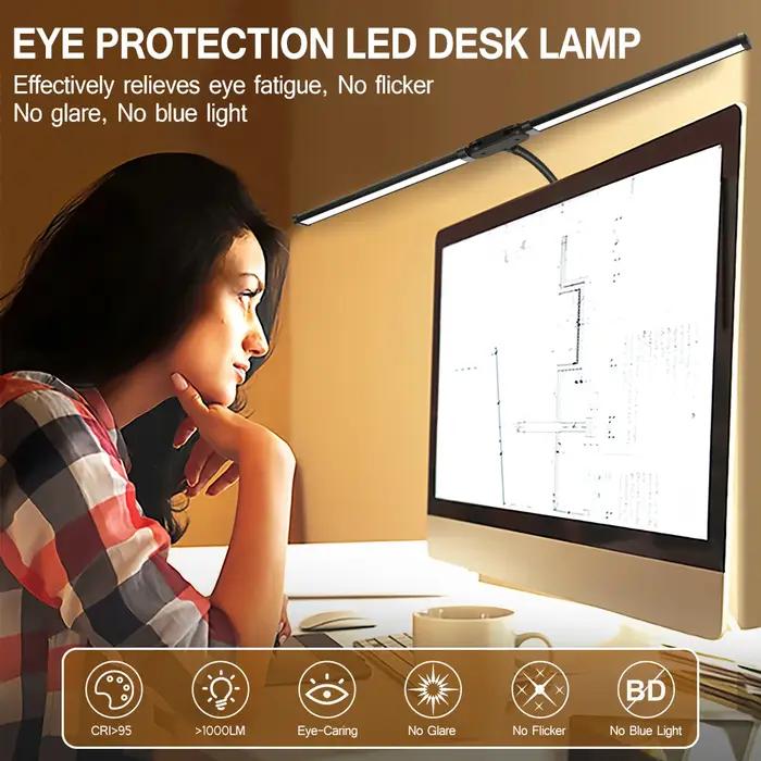 Lampe de bureau de lecture LED à Double/simple tête, bras pivotant pliable, avec Clip, poste de trav
