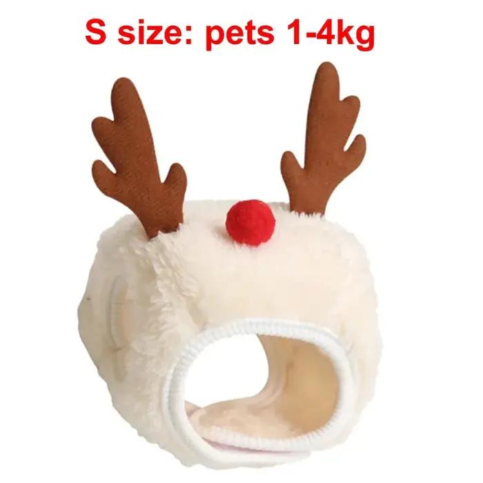 Costumes de Noël pour chats en peluche imprimés accessoires de déguisement pour animaux de compagnie occasions festives et spéciales