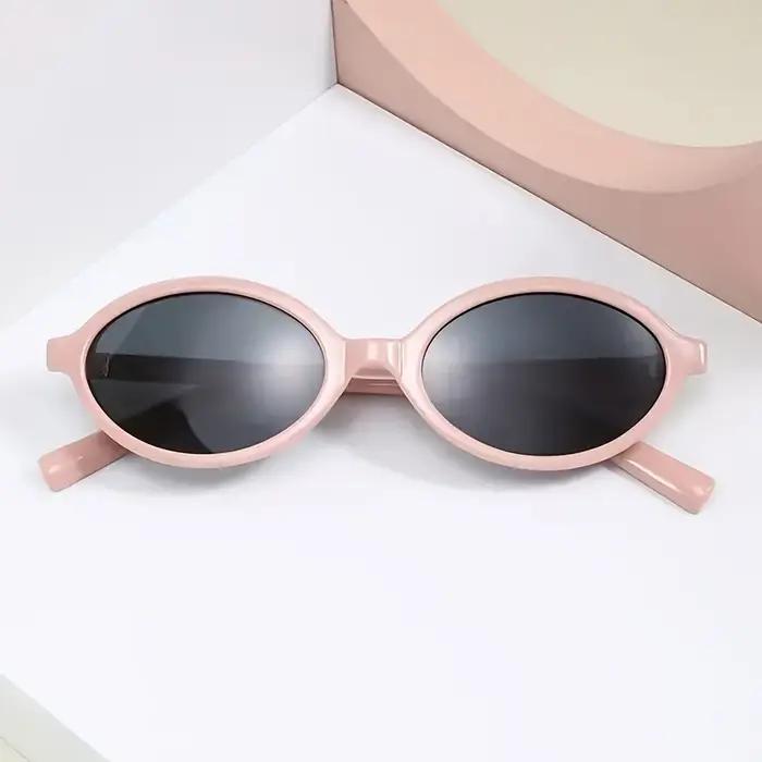 Lunettes ovales Y2K vintage mode pour femmes et hommes protection UV400 décoration chic ocassions spéciales
