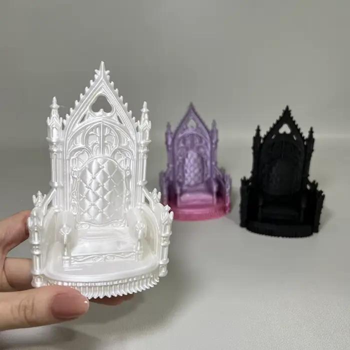 Chaise Trône de Style Européen Imprimée en 3D